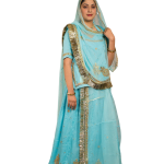 Sky Blue Gottapatti Poshak Set | Premium Bamber Satin | Jaipurio Designer Collection